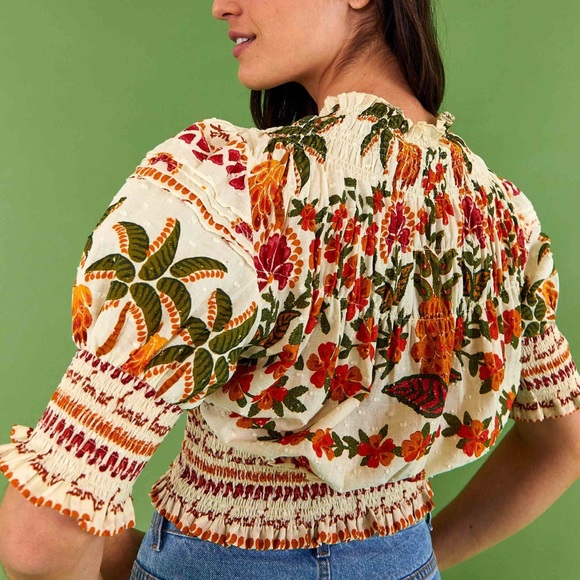 FARM RIO Off White Made In Brazil Blouse - Picture 3 of 14